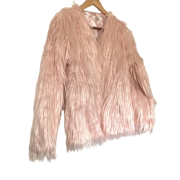 Blush Faux Fur Teddy Jacket - Picture 3 of 9